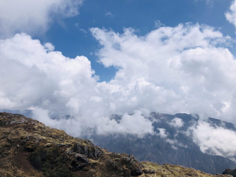 Clouds over the hills of Sikkim